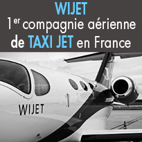 Wijet<br>1er compagnie aérienne<br>de taxi jet en France