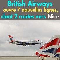 British Airways<br>ouvre 7 nouvelles lignes<br>dont 2 vers Nice