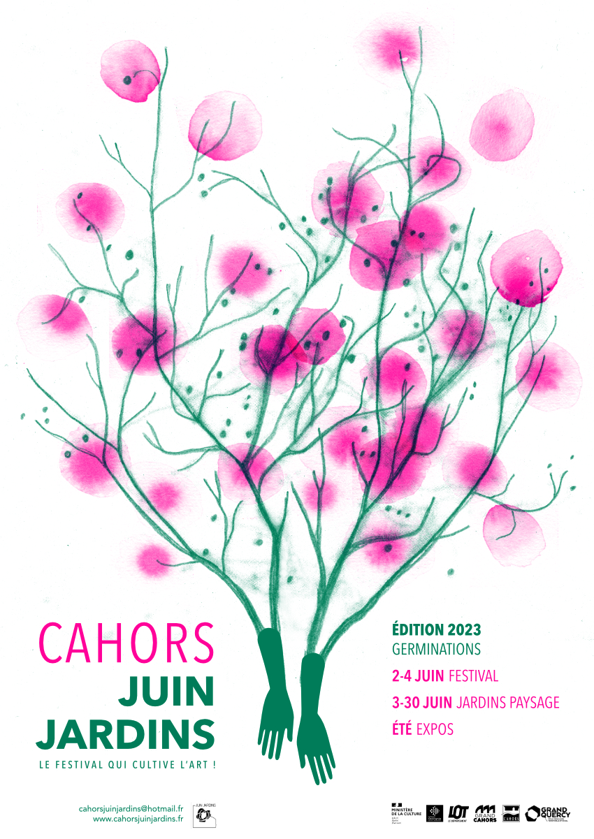 2023_Cahors-Juin-Jardins-affiche_Emmanuelle Sans