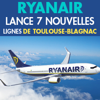 Ryanair<br>7 nouvelles lignes<br>vers/au départ de Toulouse