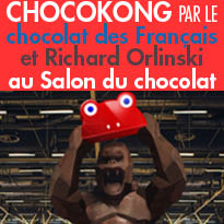 CHOCOKONG<br>par Le chocolat<br>des Français<br>et Richard Orlinski<br>au Salon du chocolat<br>Paris