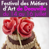 Du 14 au 16 juillet<br>Festival<br>des Métiers<br>d’Art de Deauville