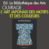 La Bibliothèque des Arts<br>￼￼KIMONOS<br>￼￼L’ ART JAPONAIS DES MOTIFS<br>￼￼ET DES COULEURS