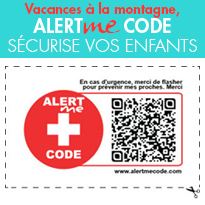 Vacances à la montagne,<br>AlertMe Code sécurise<br>vos enfants gratuitement
