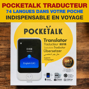 Pocketalk translator<br>74 langues dans votre poche