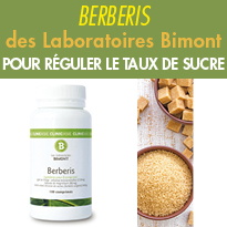 Le berbérine<br>des Laboratoires Bimont<br>régule le taux <br>de sucre dans le sang