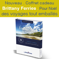 Coffrets<br>Brittany Ferries<br>Pour Noël<br>des voyages<br>tout emballés