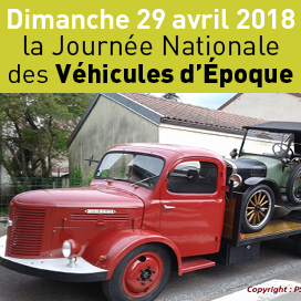 Le 29 avril<br>Journée Nationale<br>des Véhicules d’Epoque