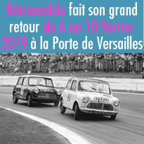 Rétromobile<br>du 6 au 10 février 2019<br>à Paris