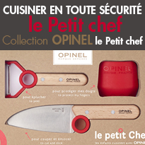 Les enfants cuisinent<br>avec Opinel<br>en toute sécurité