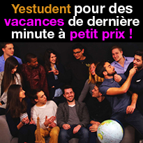 Yestudent<br>pour des vacances<br>à petit prix !