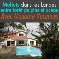 Côte aquitaine<br>Moliets dans les Landes (40)<br>un coin de paradis