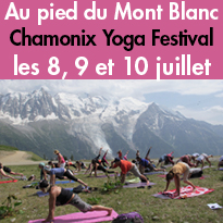 Les 8, 9 et 10 juillet<br>Chamonix<br>Yoga Festival