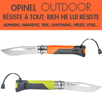 Opinel<br>Collection Outdoor<br>résiste à tout<br>rien ne lui résiste