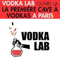 Paris<br>VODKA LAB<br>OUVRE LA PREMIÈRE<br>CAVE À VODKAS