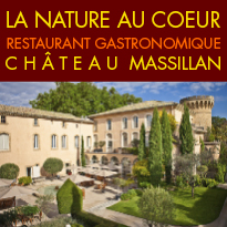 En provence<br>château Hôtel<br>château de Massillan<br>une adresse remarquable