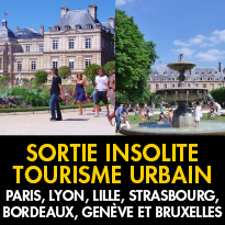 Sorties insolites pour découvrir<br>Paris, Lyon, Lille,<br>Strasbourg, Bordeaux,<br>Genève et Bruxelles