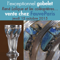 Le 15 octobre<br>Vente chez FauveParis<br>gobelet de René Lalique