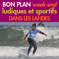 Destination les Landes<br>surf<br>Nature<br>Détente
