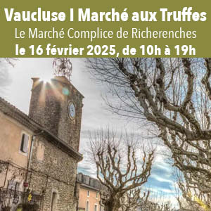 Rendez-vous le 16 février 2025 au marché aux truffes de Richerenches