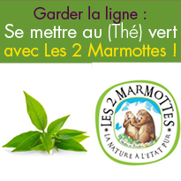 Pour garder la ligne<br>le thé vert<br>Les 2 Marmottes !